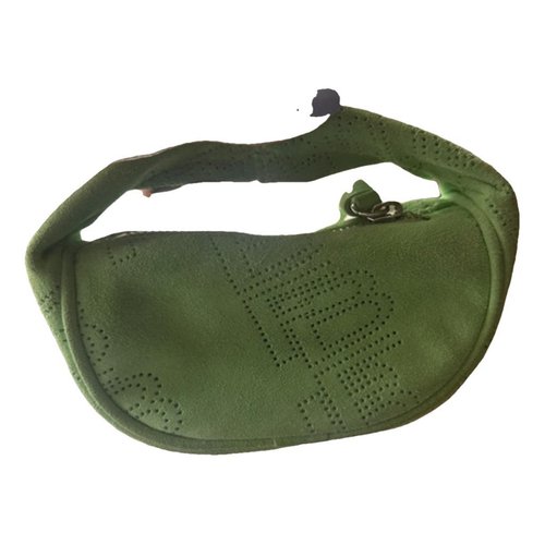 Pre-owned By Far Baby Cush Handbag In Green