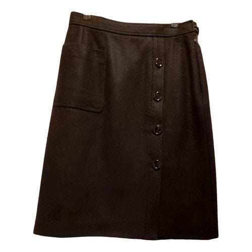 Pre-owned Saint Laurent Cashmere Skirt In Black