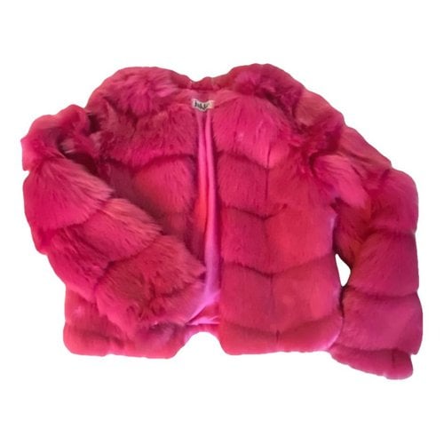 Pre-owned Jakke Faux Fur Short Vest In Pink