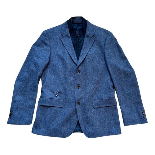 Pre-owned Hugo Boss Wool Vest In Blue