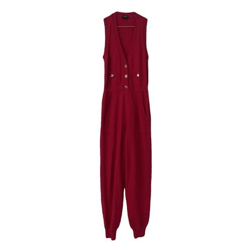Pre-owned Chanel Cashmere Jumpsuit In Red