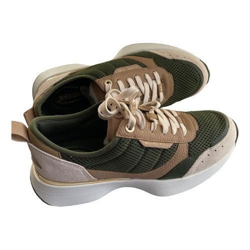 Pre-owned Michael Kors Cloth Trainers In Green