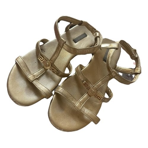 Pre-owned Versace Leather Sandal In Other