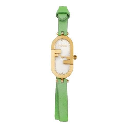 Pre-owned Fendi Watch In Green