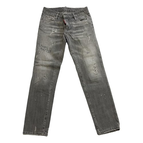 Pre-owned Dsquared2 Slim Jeans In Grey