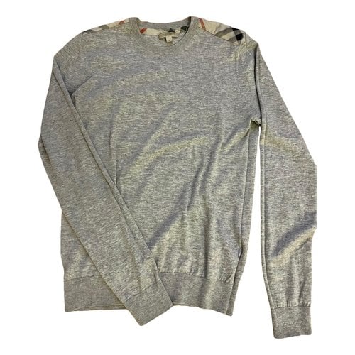 Pre-owned Burberry Cashmere Pull In Grey