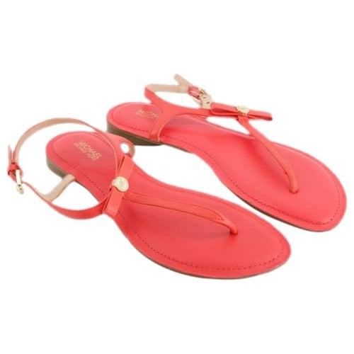 Pre-owned Michael Kors Leather Sandal In Pink