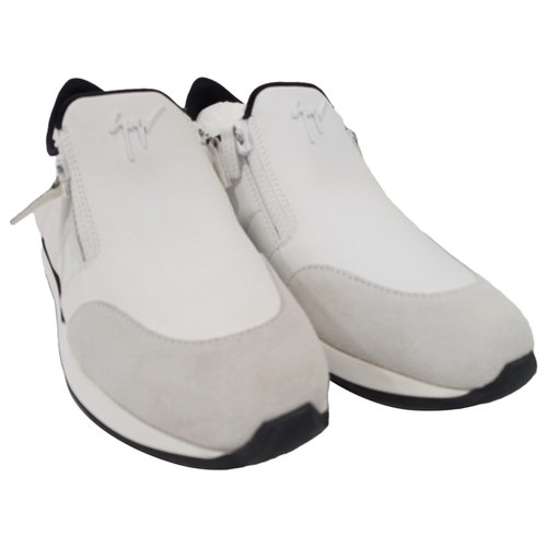 Pre-owned Giuseppe Zanotti Leather Trainers In White