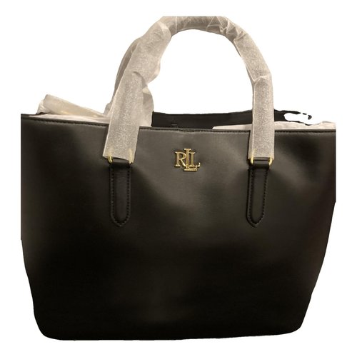 Pre-owned Lauren Ralph Lauren Leather Handbag In Black