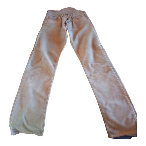 Pre-owned Levi's Velvet Straight Pants In Grey
