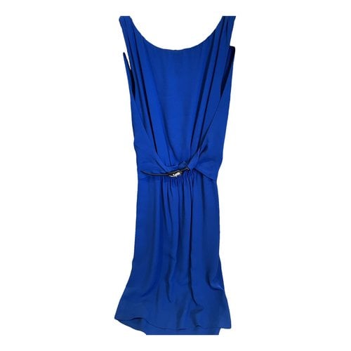 Pre-owned Dsquared2 Silk Mid-length Dress In Blue