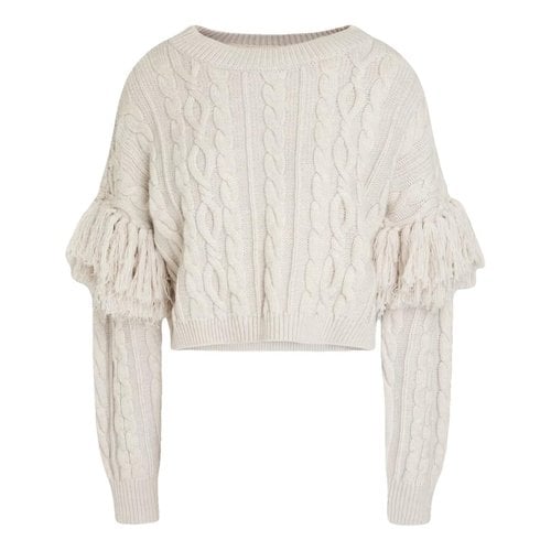 Pre-owned Alice And Olivia Wool Jumper In Beige