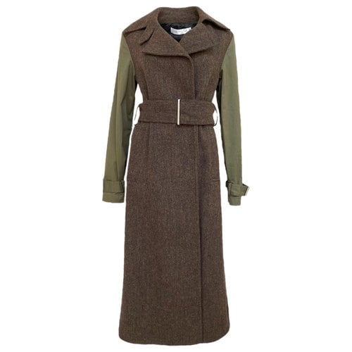 Pre-owned Victoria Beckham Wool Coat In Brown