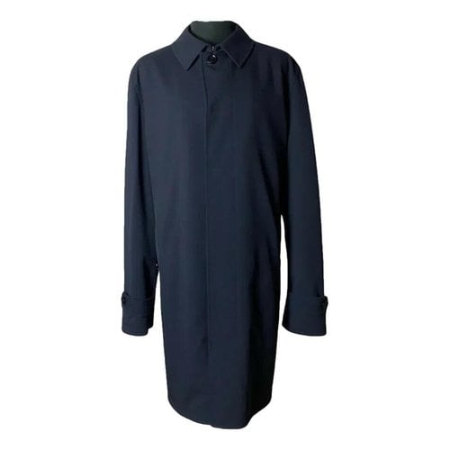 Pre-owned Ermenegildo Zegna Wool Coat In Navy