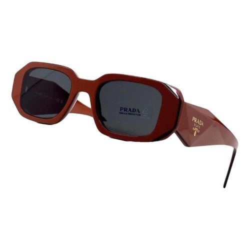 Pre-owned Prada Oversized Sunglasses In Red