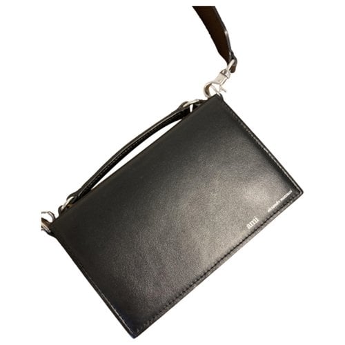 Pre-owned Ami Alexandre Mattiussi Leather Small Bag In Black