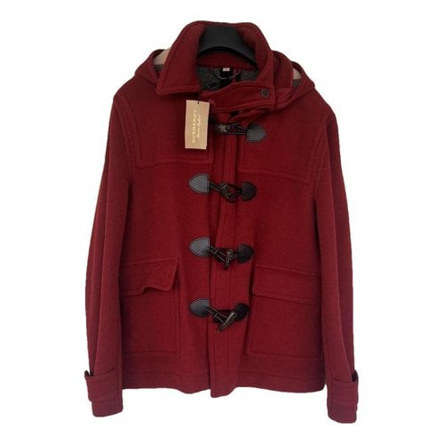 Pre-owned Burberry Wool Dufflecoat In Red