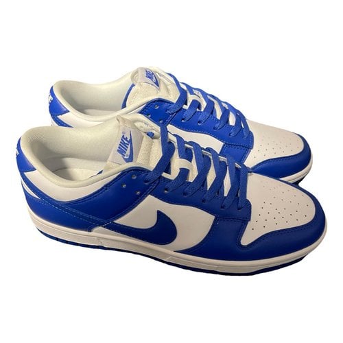 Pre-owned Nike Sb Dunk Low Leather Low Trainers In Blue