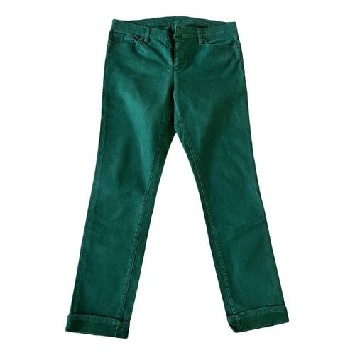 Pre-owned Lauren Ralph Lauren Slim Pants In Green