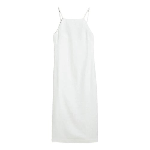 Pre-owned Madewell Linen Mid-length Dress In White
