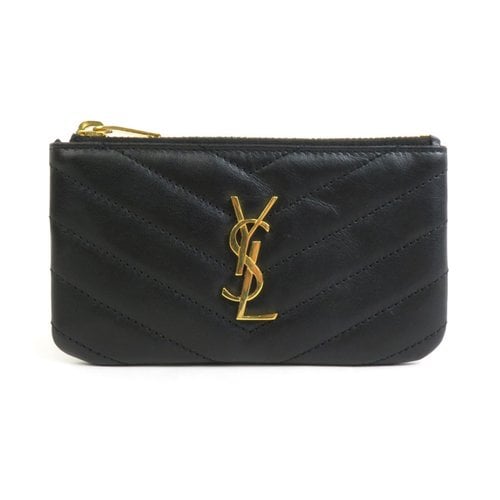 Pre-owned Saint Laurent Leather Purse In Black