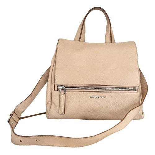 Pre-owned Givenchy Antigona Leather Satchel In Beige
