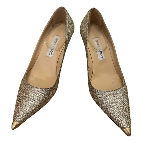 Pre-owned Jimmy Choo Leather Heels In Gold