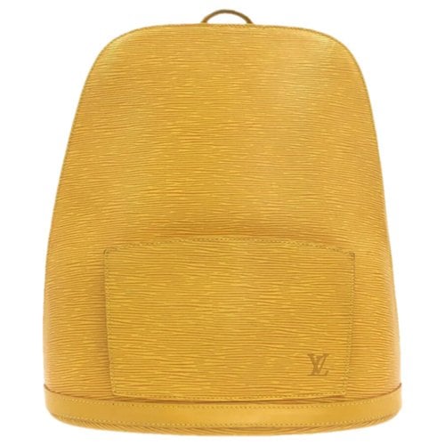 Pre-owned Louis Vuitton Leather Backpack In Yellow