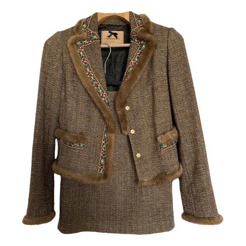 Pre-owned Blumarine Wool Suit Jacket In Brown