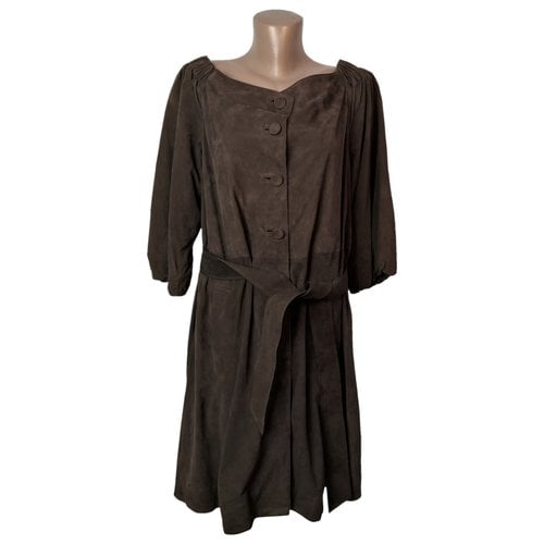 Pre-owned Prada Mid-length Dress In Brown