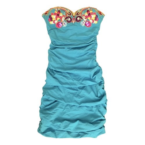 Pre-owned La Perla Mini Dress In Turquoise
