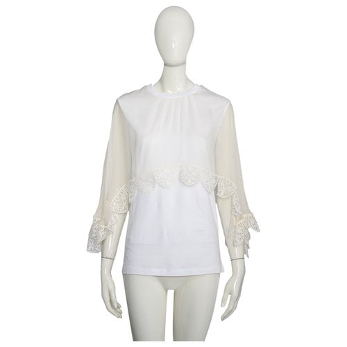 Pre-owned Chloé Lace Blouse In White