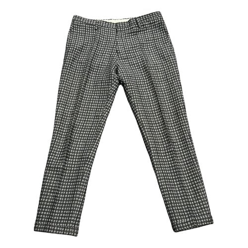 Pre-owned Paul Smith Wool Trousers In Grey