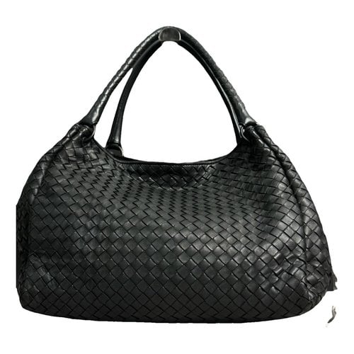 Pre-owned Bottega Veneta Campana Leather Handbag In Black