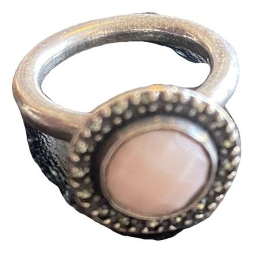 Pre-owned Pandora Silver Ring In Pink