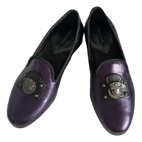 Pre-owned Marc Jacobs Leather Flats In Purple