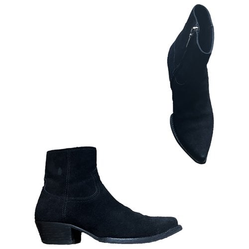 Pre-owned Saint Laurent Boots In Black