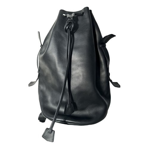 Pre-owned Ami Alexandre Mattiussi Leather Bag In Black