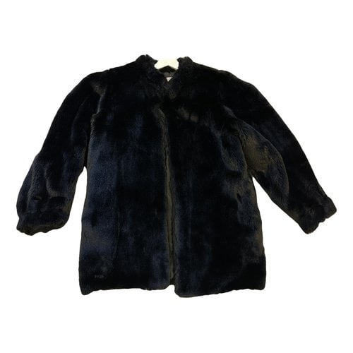 Pre-owned Saint Laurent Faux Fur Jacket In Black