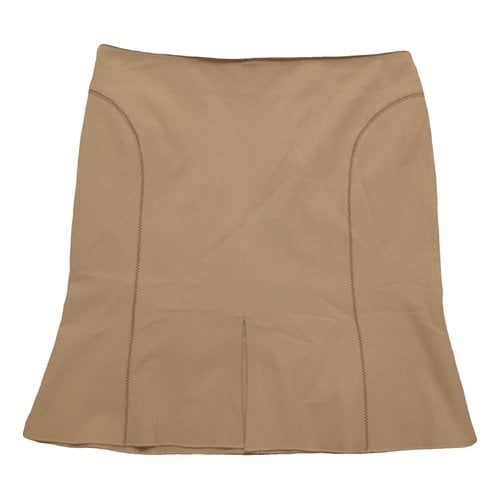 Pre-owned Trussardi Mid-length Skirt In Beige