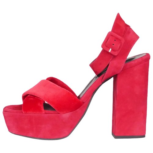 Pre-owned The Kooples Leather Heels In Red