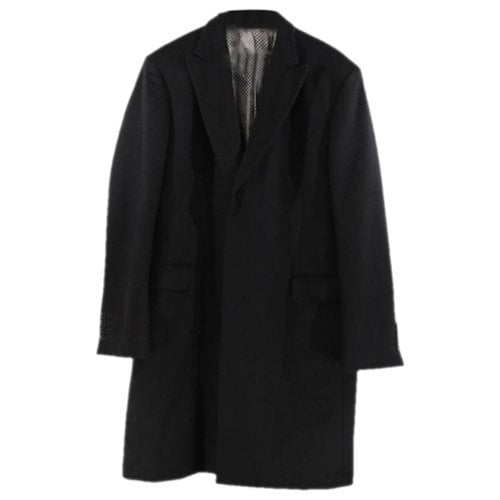 Pre-owned Kenzo Wool Coat In Black