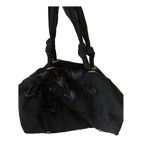 Pre-owned Lanvin Cloth Handbag In Black