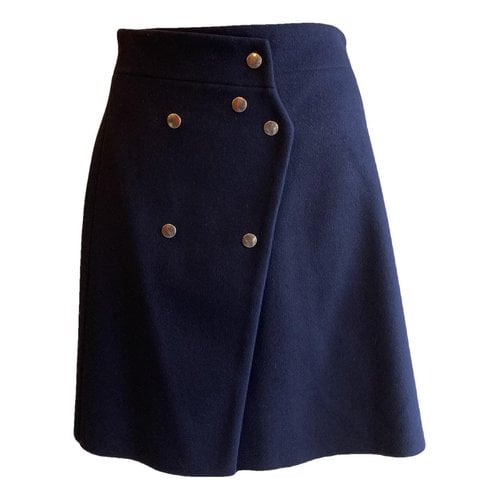 Pre-owned Acne Studios Wool Mini Skirt In Navy