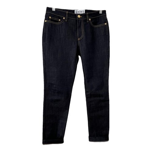 Pre-owned Loewe Slim Jeans In Blue