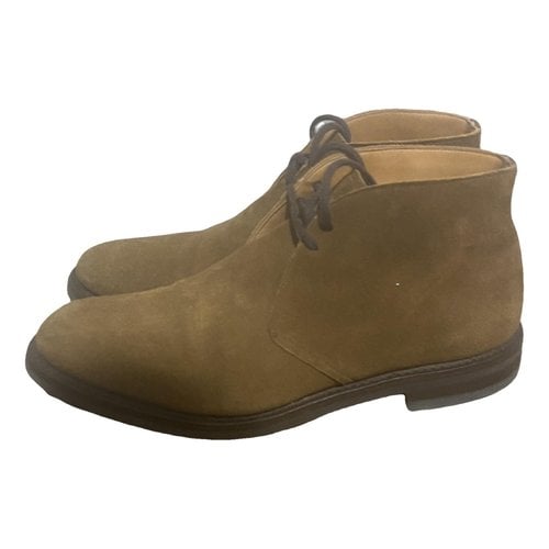 Pre-owned Church's Leather Boots In Camel