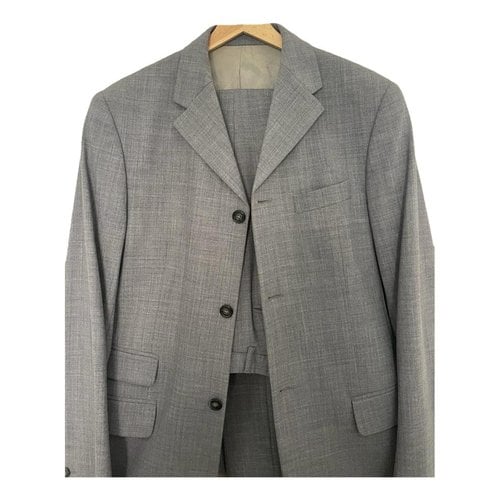 Pre-owned D&g Wool Suit In Grey