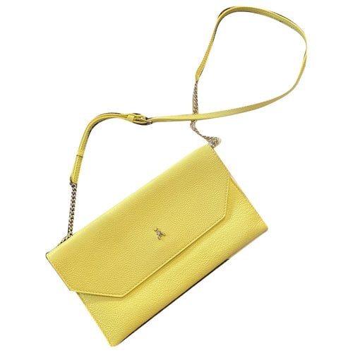 Pre-owned Patrizia Pepe Clutch Bag In Yellow