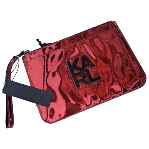 Pre-owned Karl Lagerfeld Clutch Bag In Red