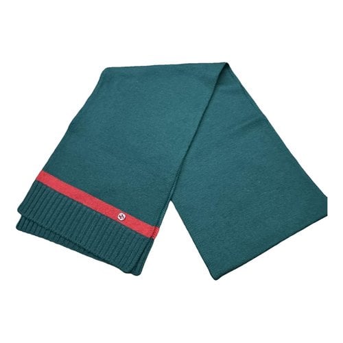 Pre-owned Gucci Wool Scarf & Pocket Square In Green